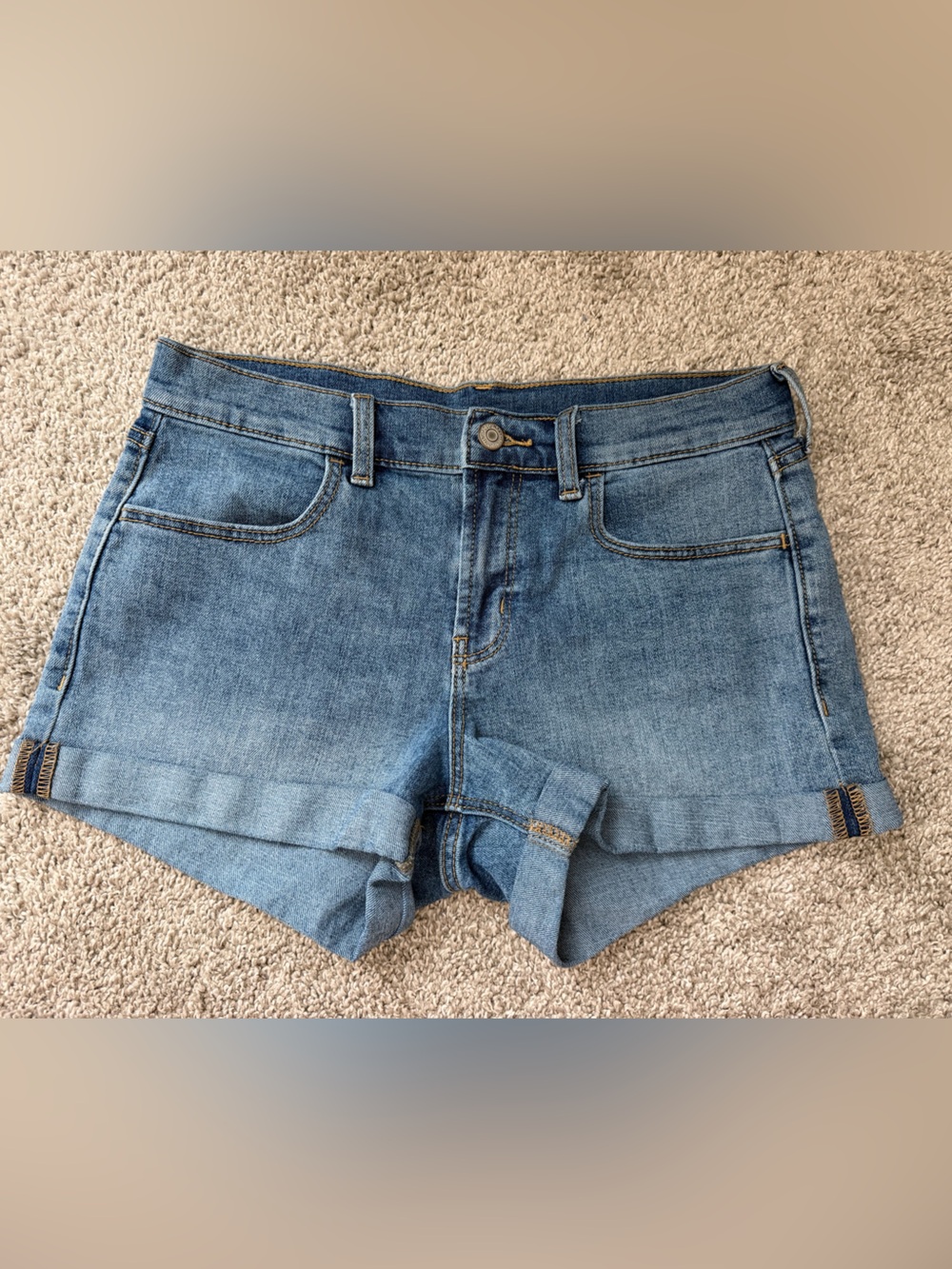 Old Navy Blue Rolled-Hem Denim Shorts